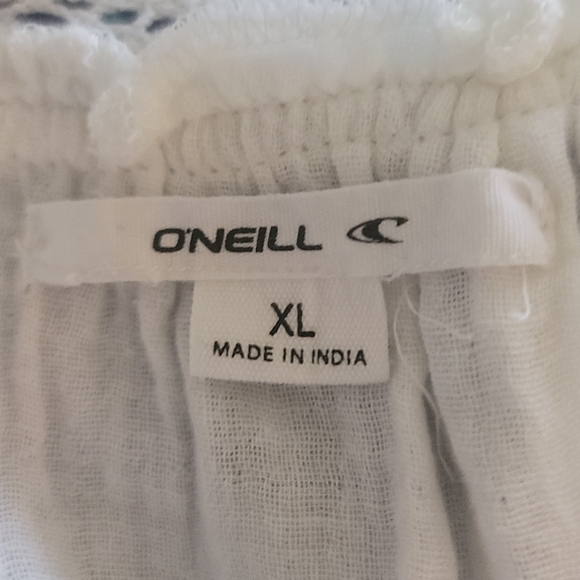 O'Neill White Doreen Top, XL, Peasant, Beach,Boho, Summer, Cottagecore - Picture 8 of 9